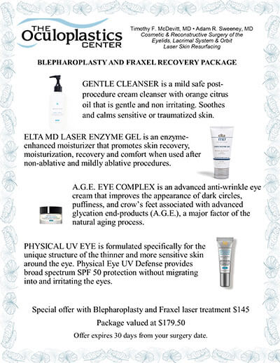 Blepharoplasty and Fraxel Recovery Package - Click to Enlarge