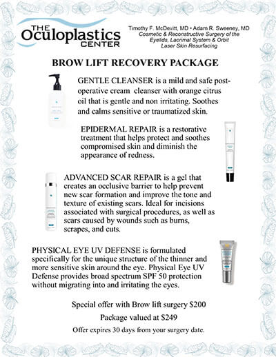 Brow Lift Recovery Package - Click to Enlarge